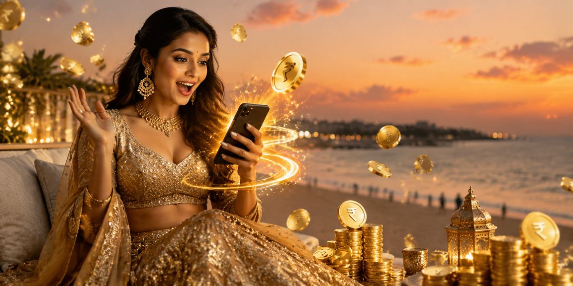 Teen Patti table with chips and cards for online betting
